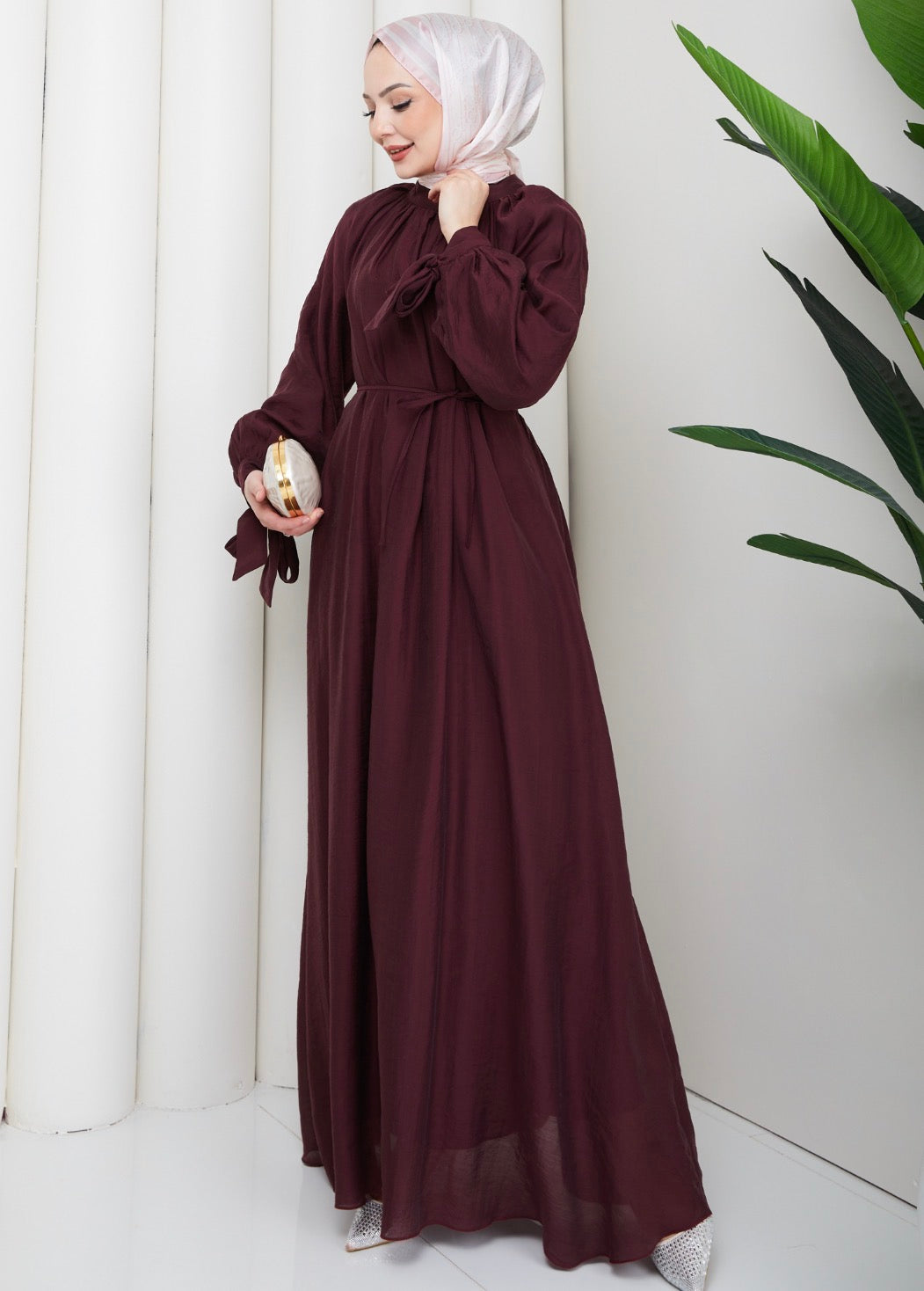 Flowy Breeze Dress - Burgundy