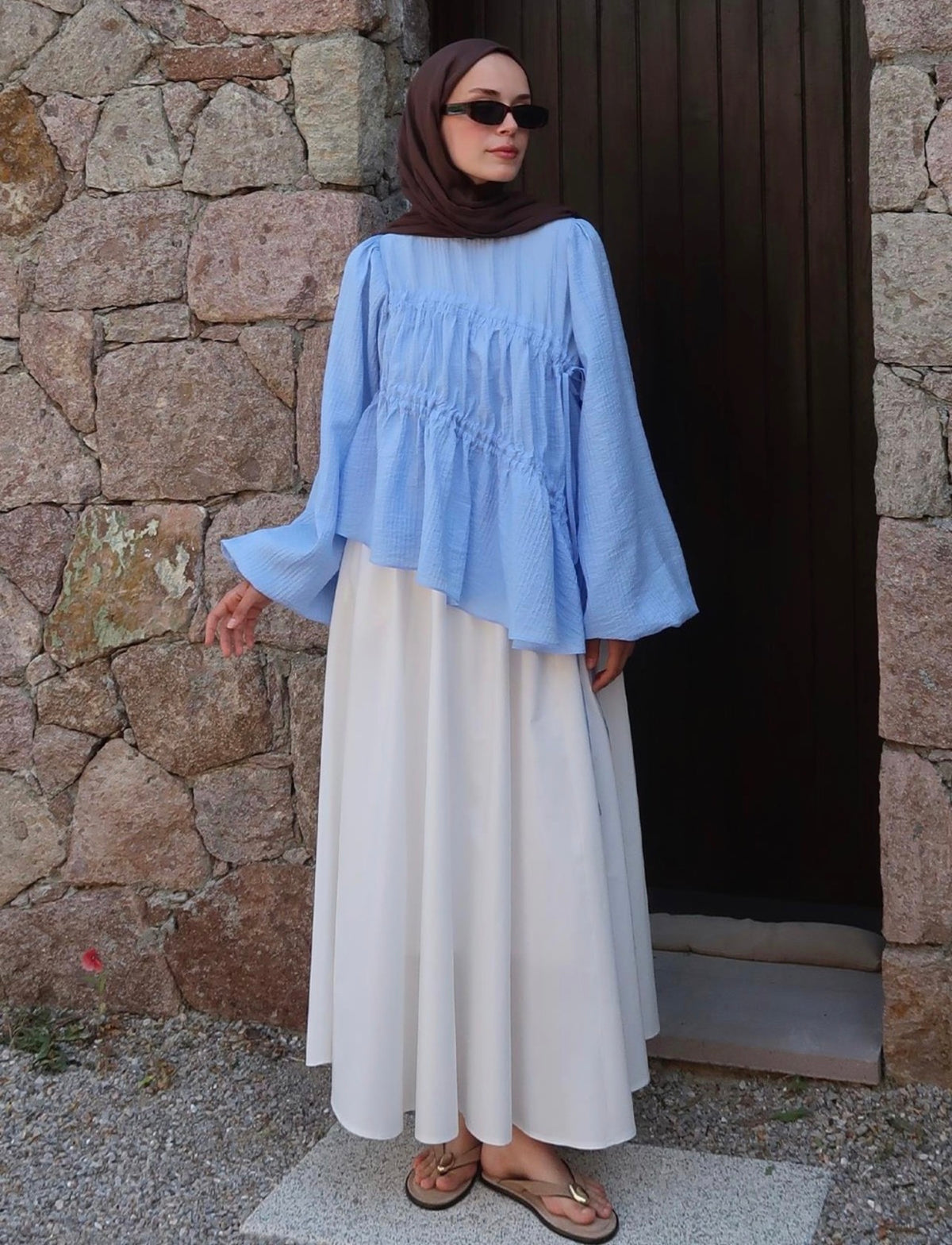 Sky Flowy top