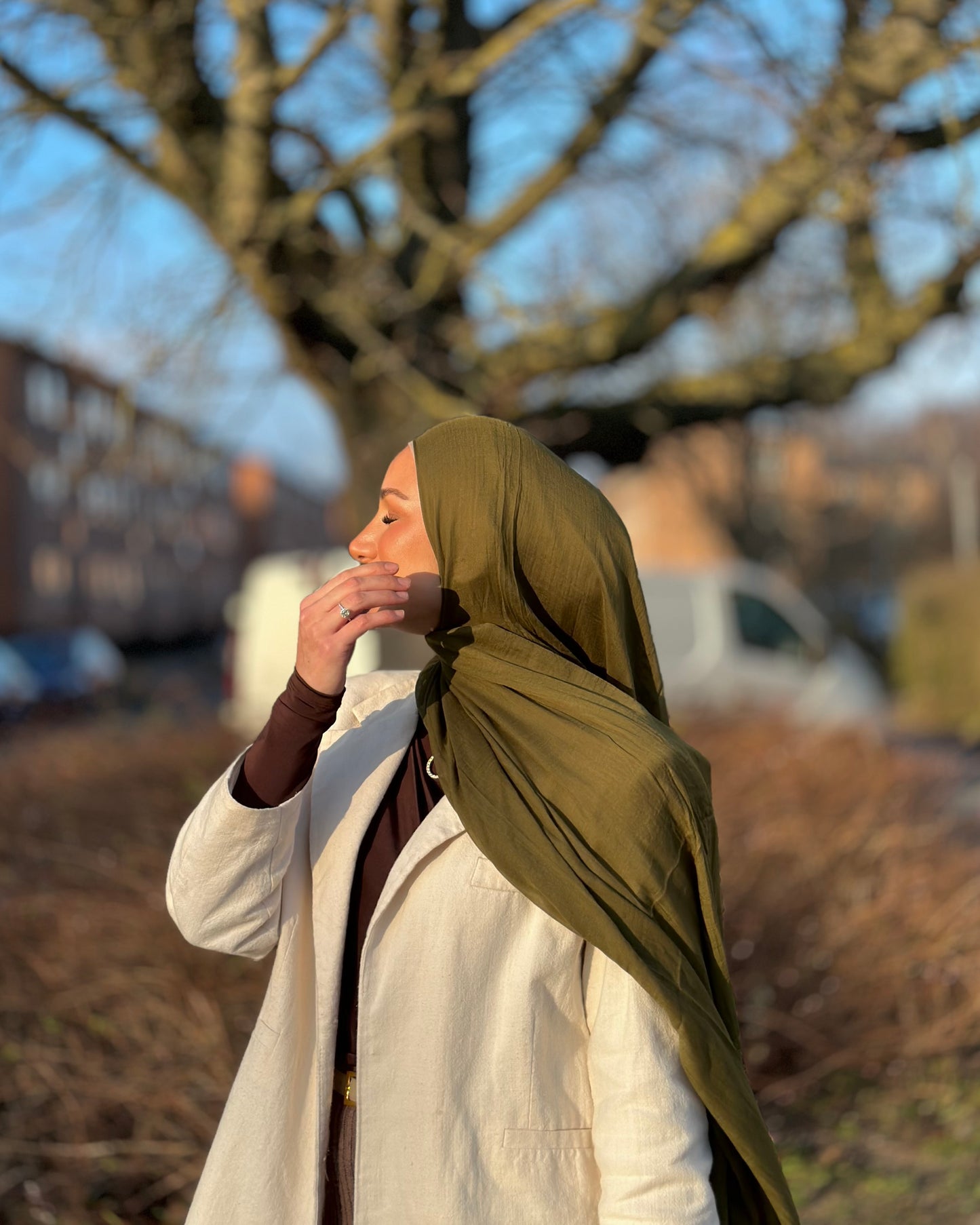 Soft Modal Hijab - Fern green Ms05