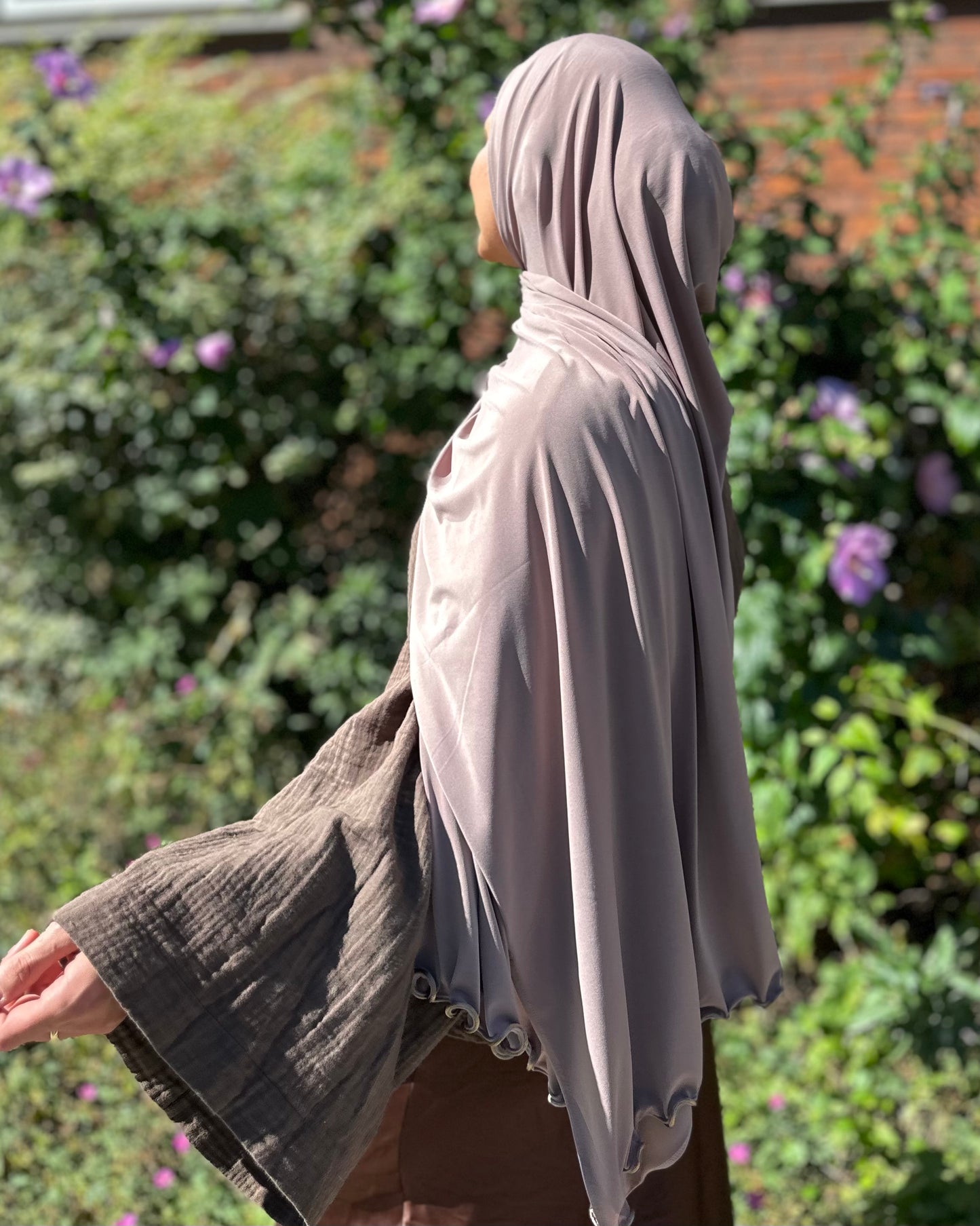 Flowy Lycra Hijab - Burnt Sugar fl38