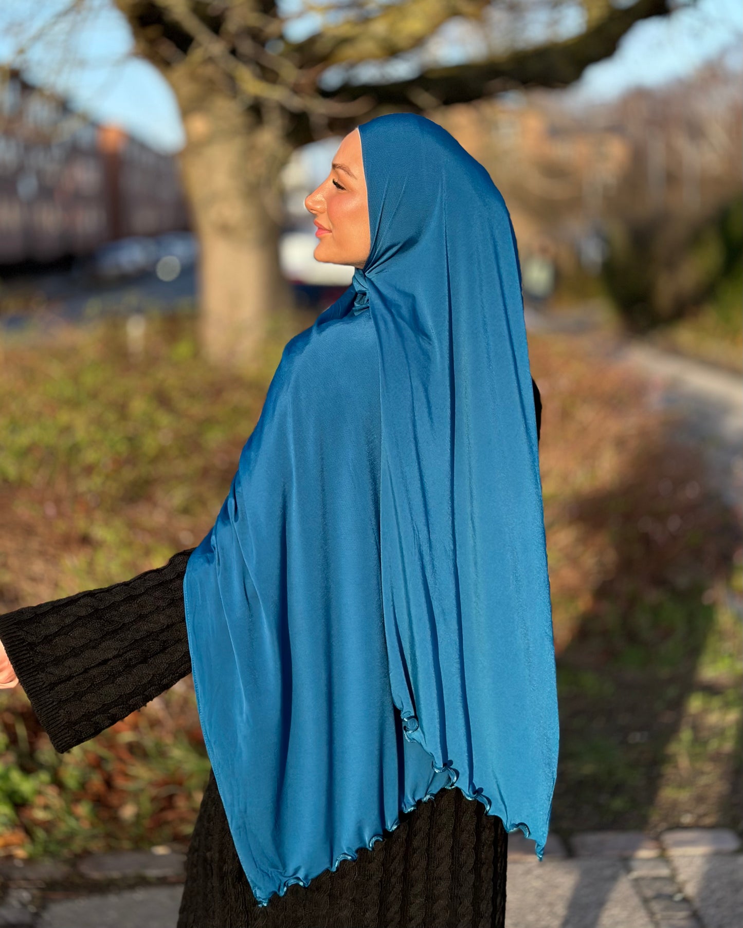 Floy Lycra Hicab - prusya mavisi FL13