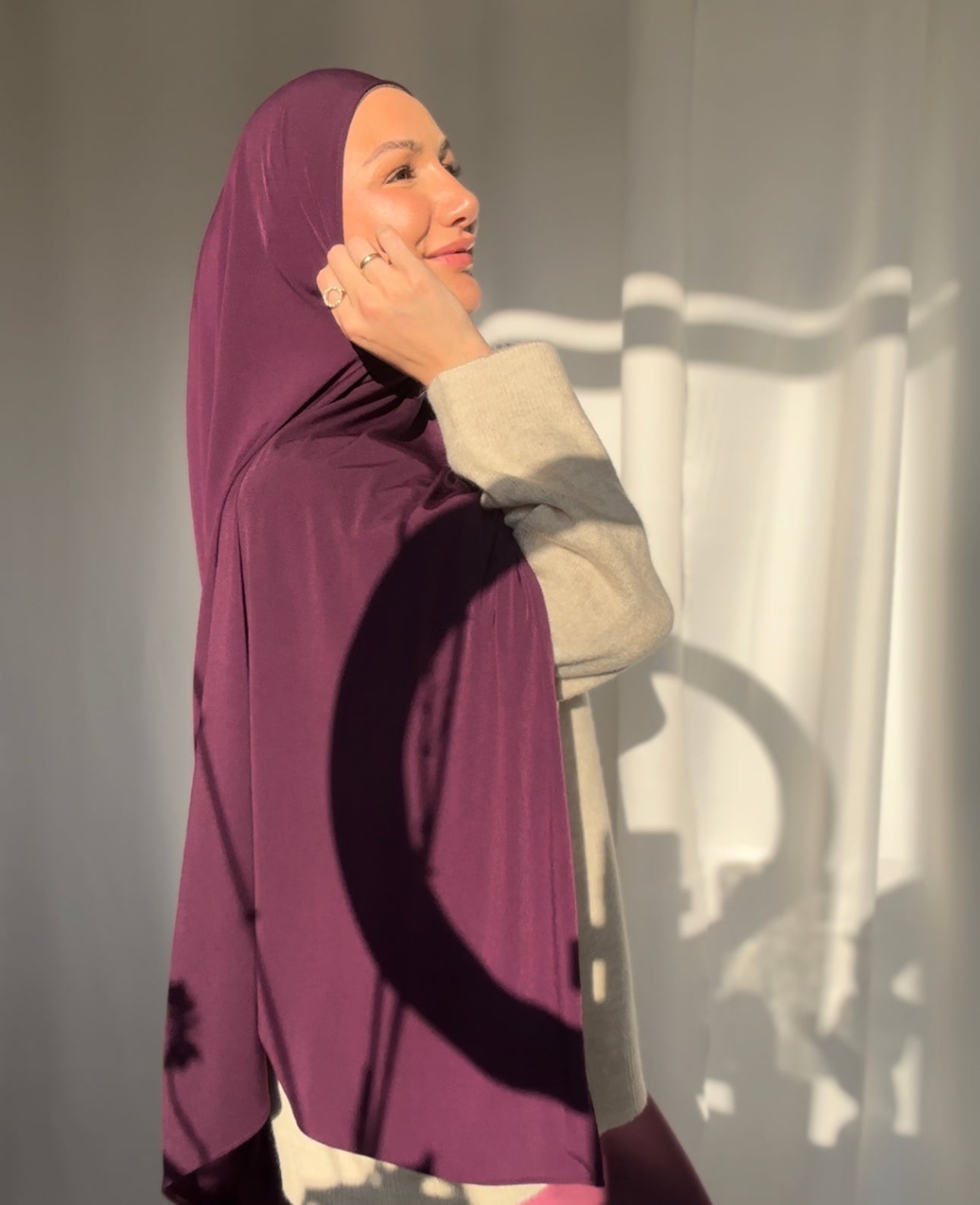Liquid Hijab - black berry- Lh22