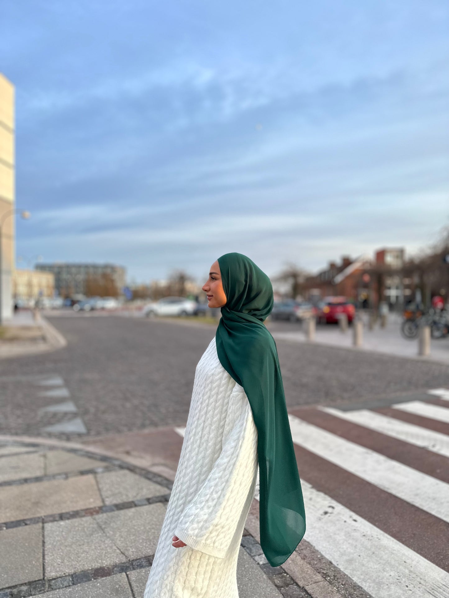 Premium chiffon silk - Royal Green Sd10