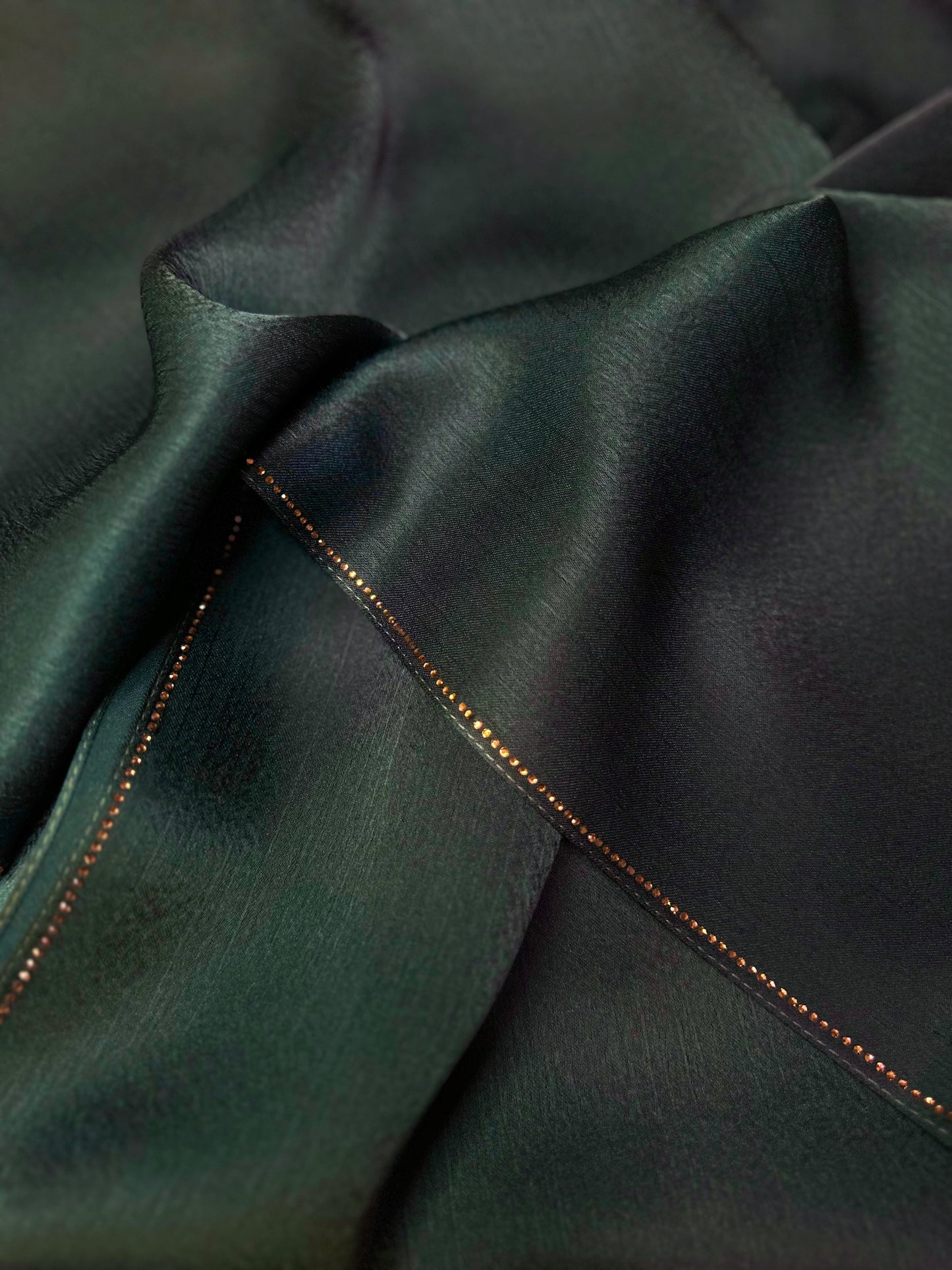 İpek taşlı tesettür - Orman yeşili y04