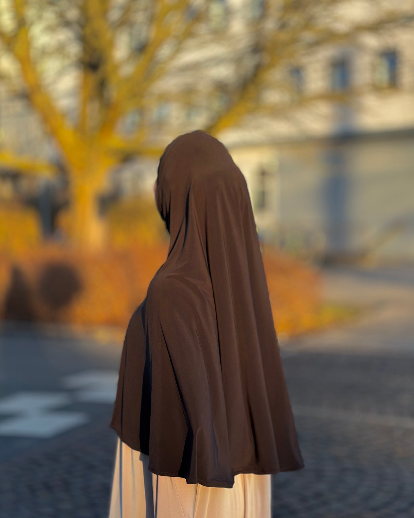 Orta Likra Khimar - Choco kd02