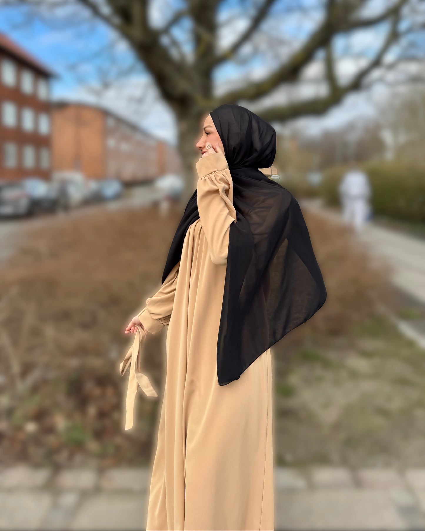 Elara Abaya Macaroon