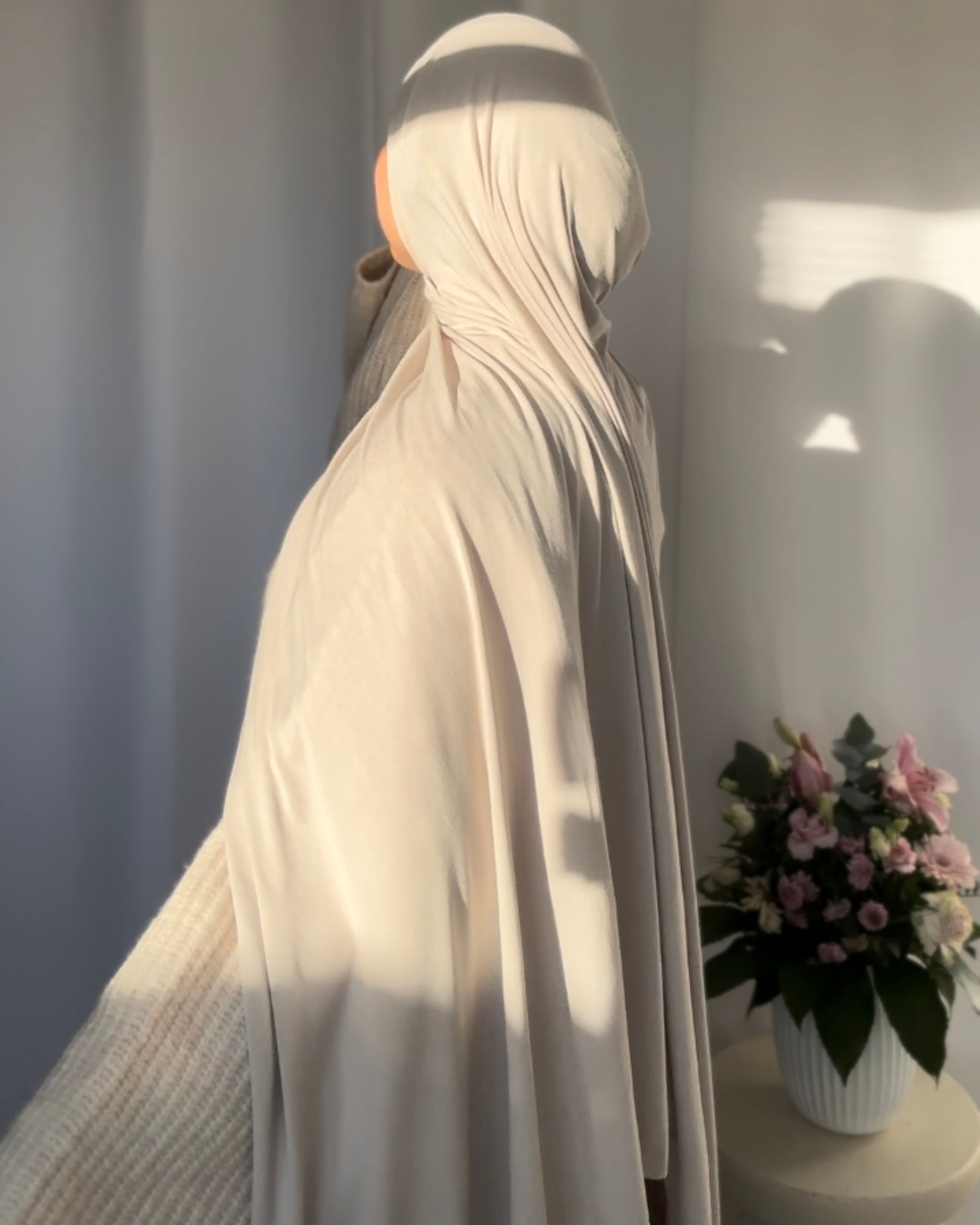 Plain Jersey hijab - Cold beige b31