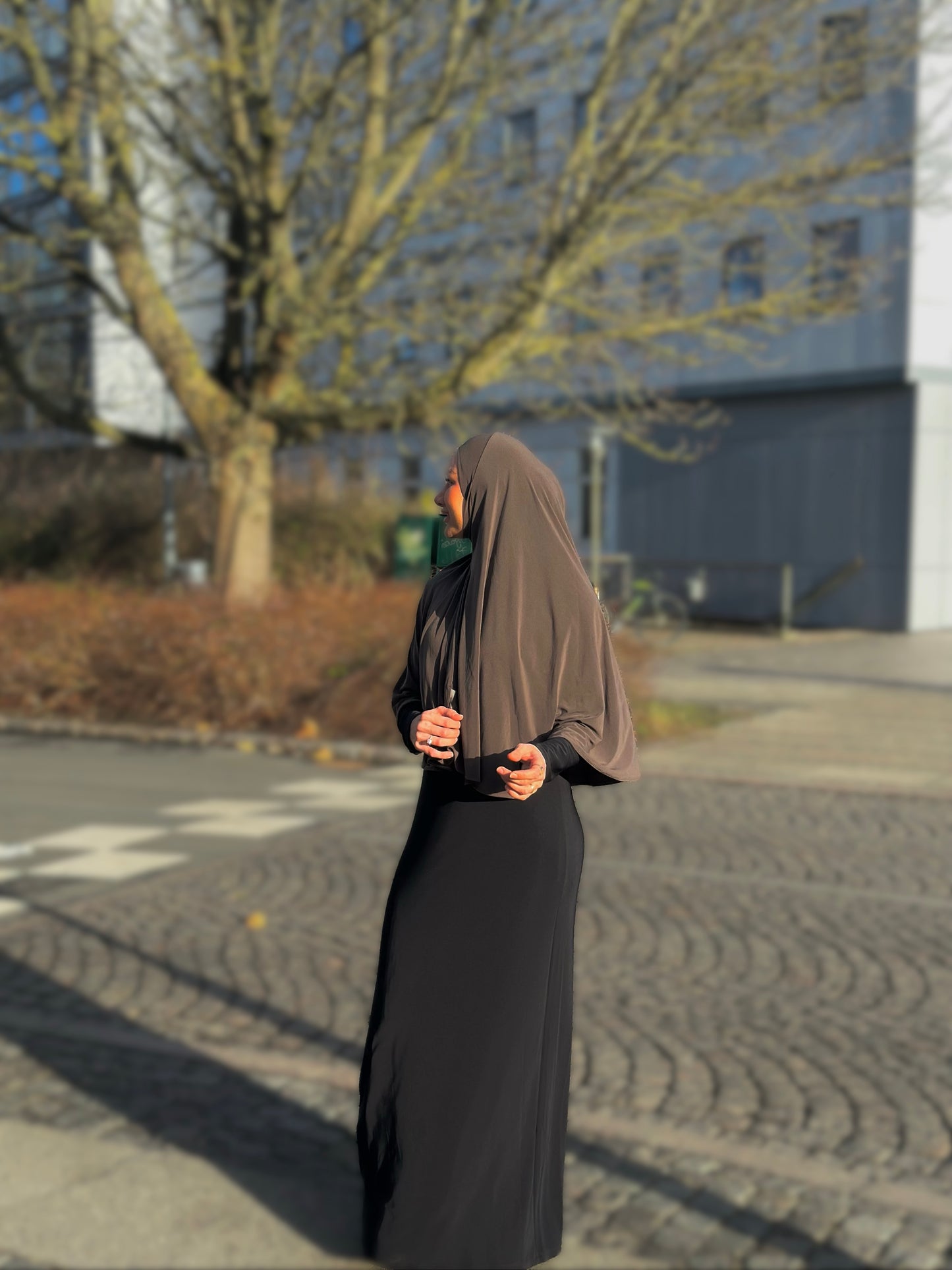 Orta Likra Khimar - Espresso kd05