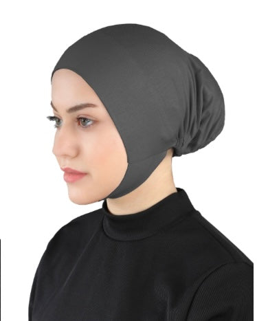 Closed Undercap with Chin Strap - Dark Grey cs09