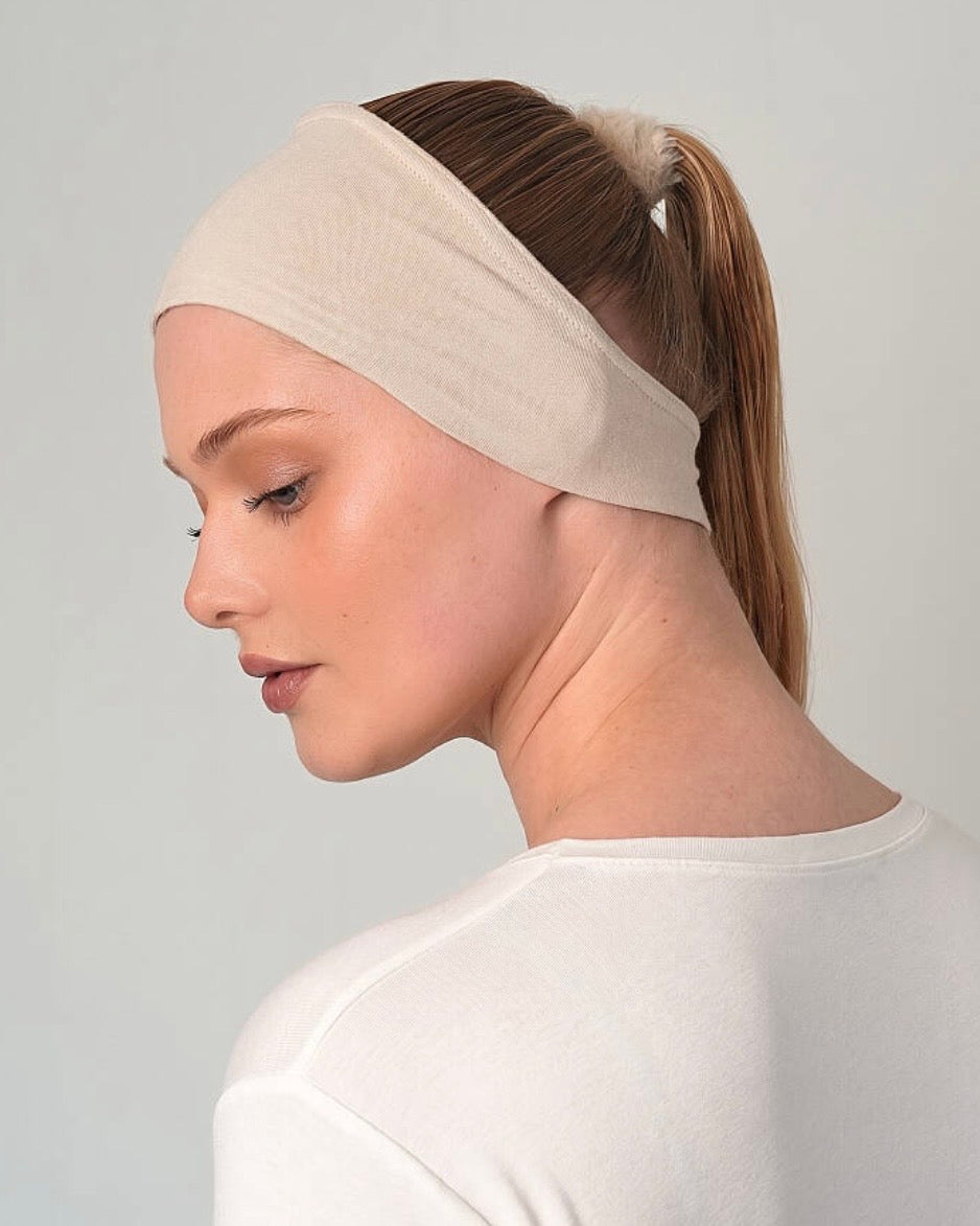 Non-slip bandana undercap - Latte