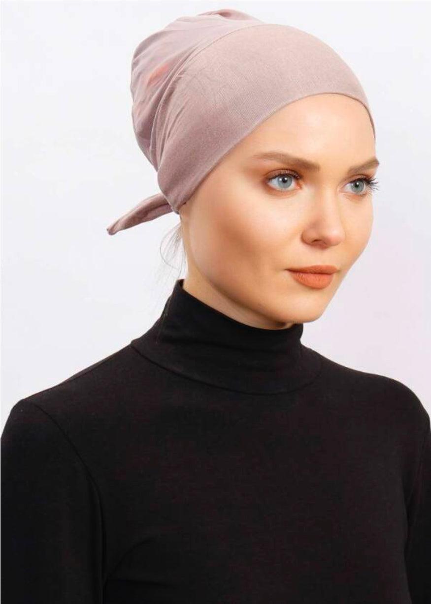 Undercap with net - dusty rose ba07