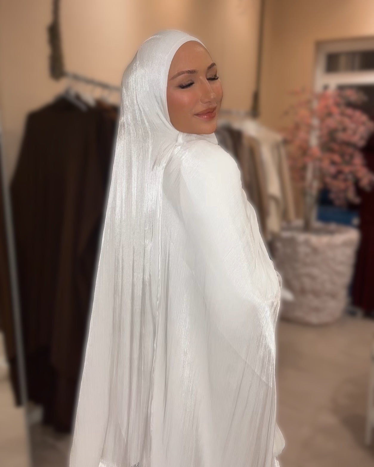 Shiny valentino chiffon - Soft White sv03