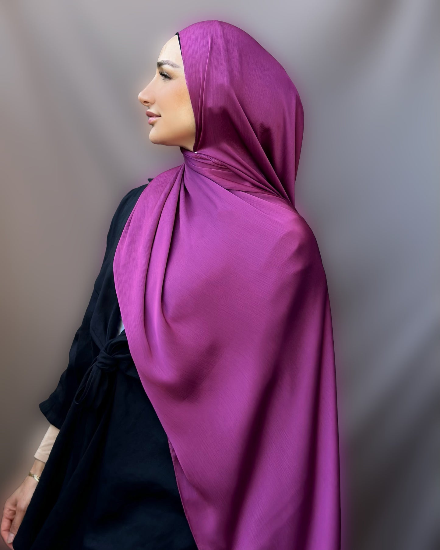 Shiny Crincle chiffon - Boysenberry sc25