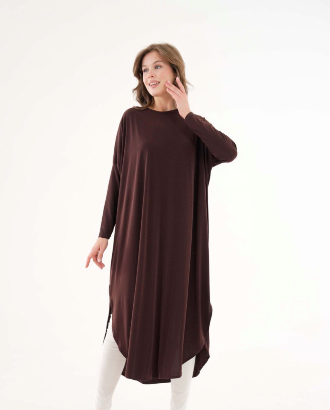 Kelebek Tunik - Kahverengi