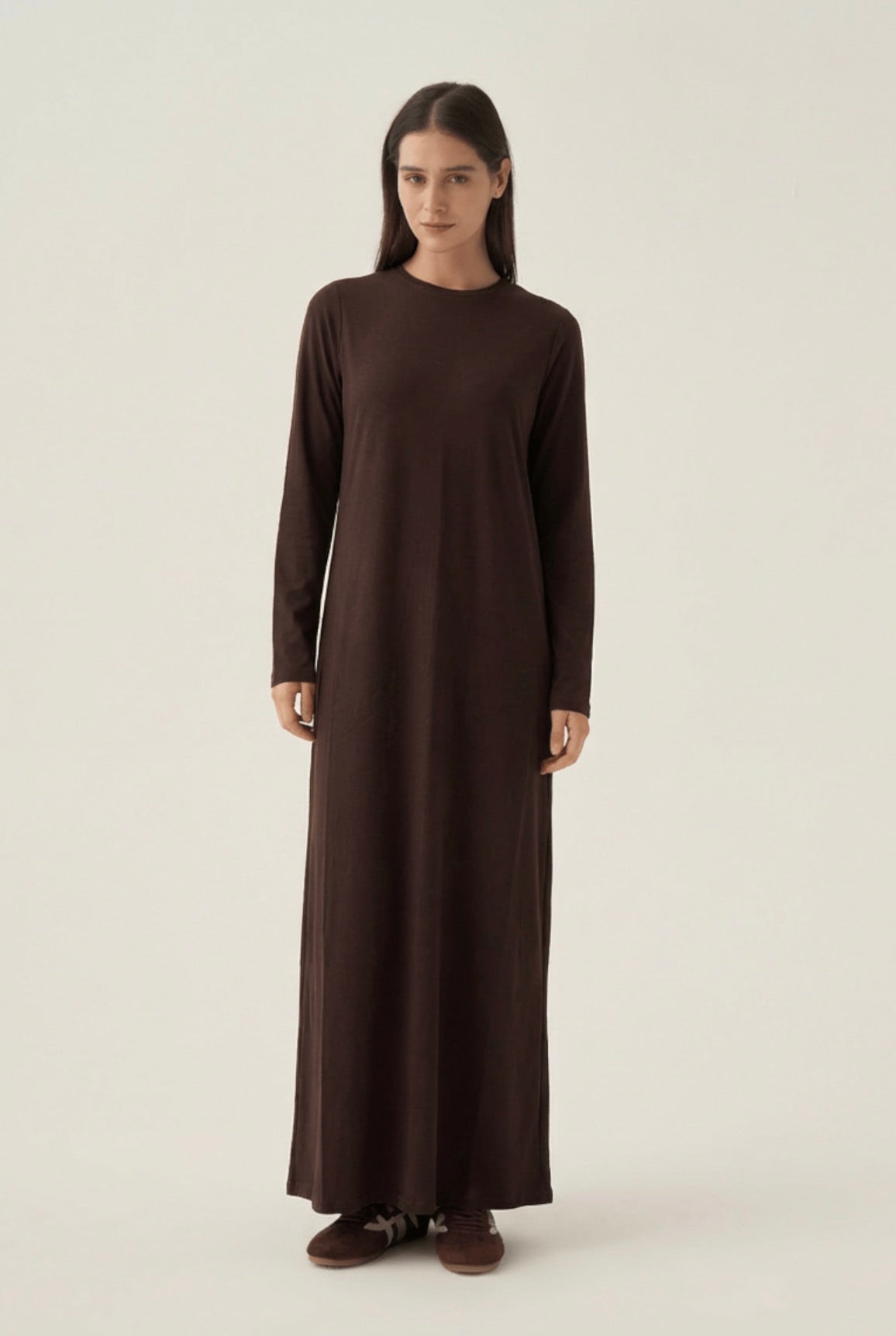 Cotton Abaya - Brown