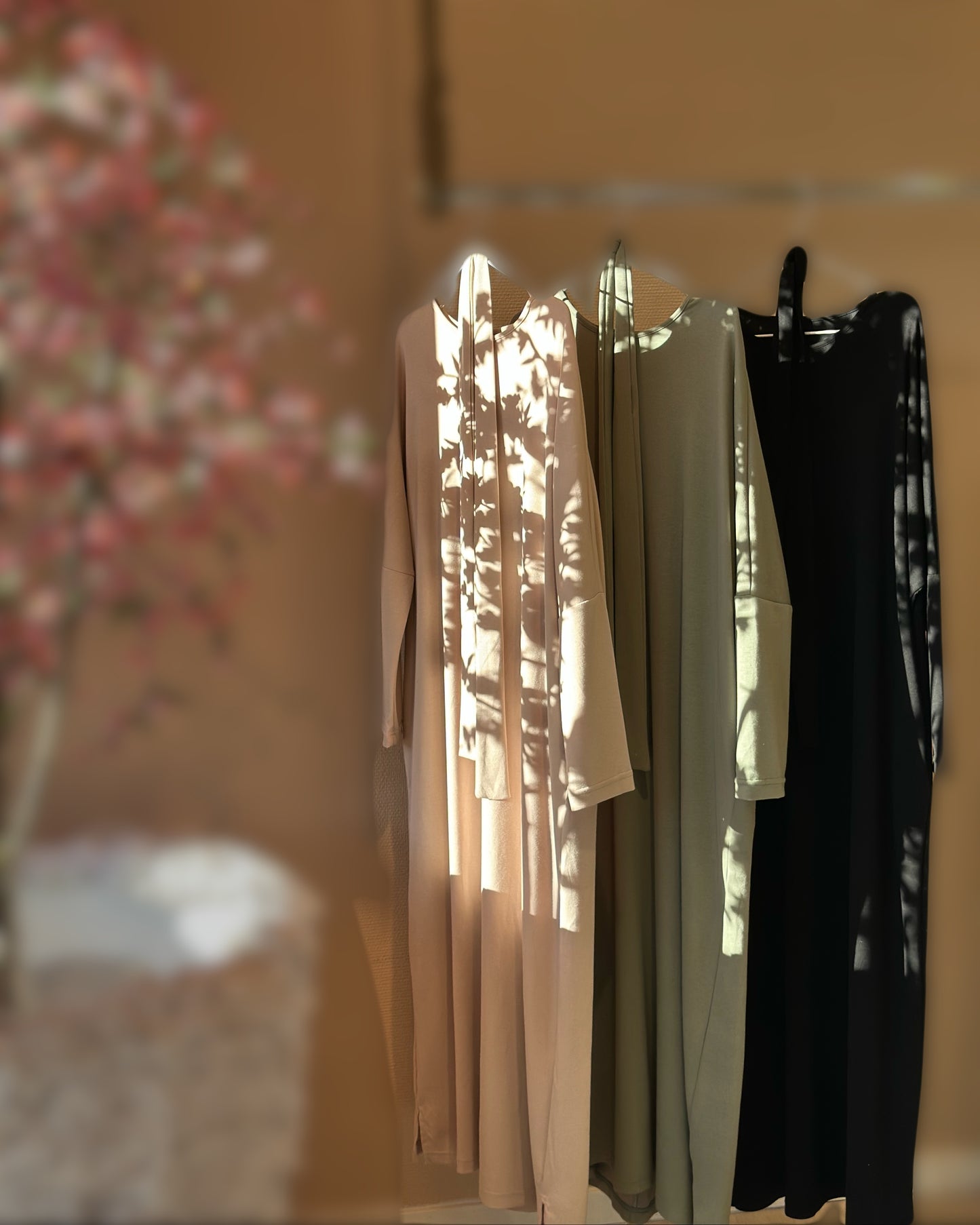 Butterfly abaya hoodie - Beige