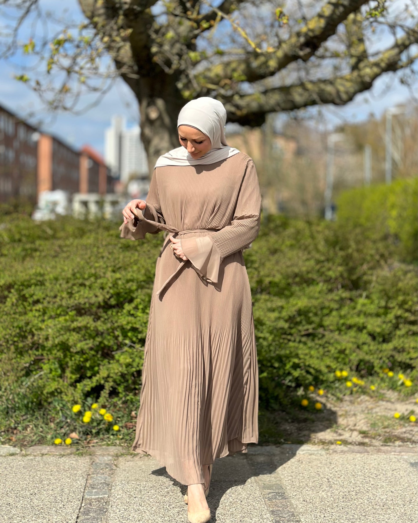 Amina elbise - mocha