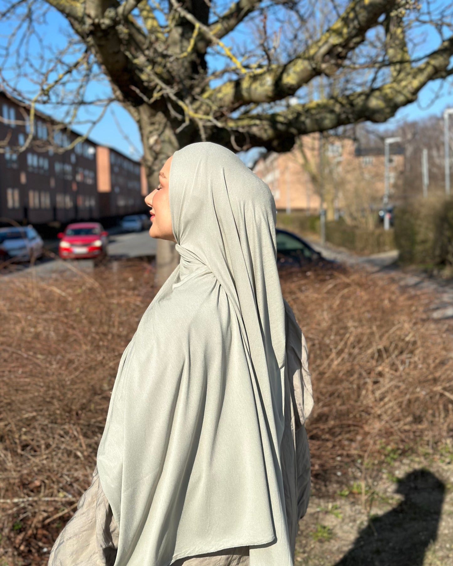 Plain Jersey hijab - Pastel green b112