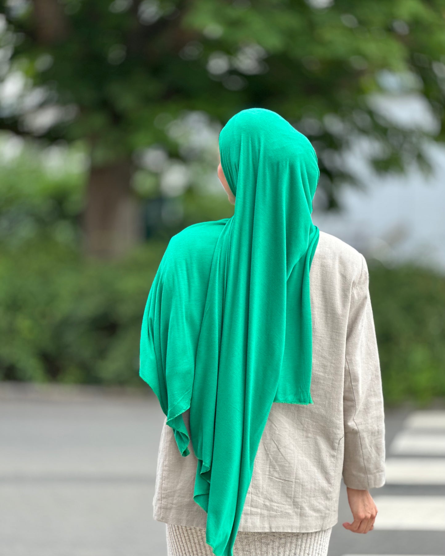 Thin Jersey Hijab - Screen Green tb24