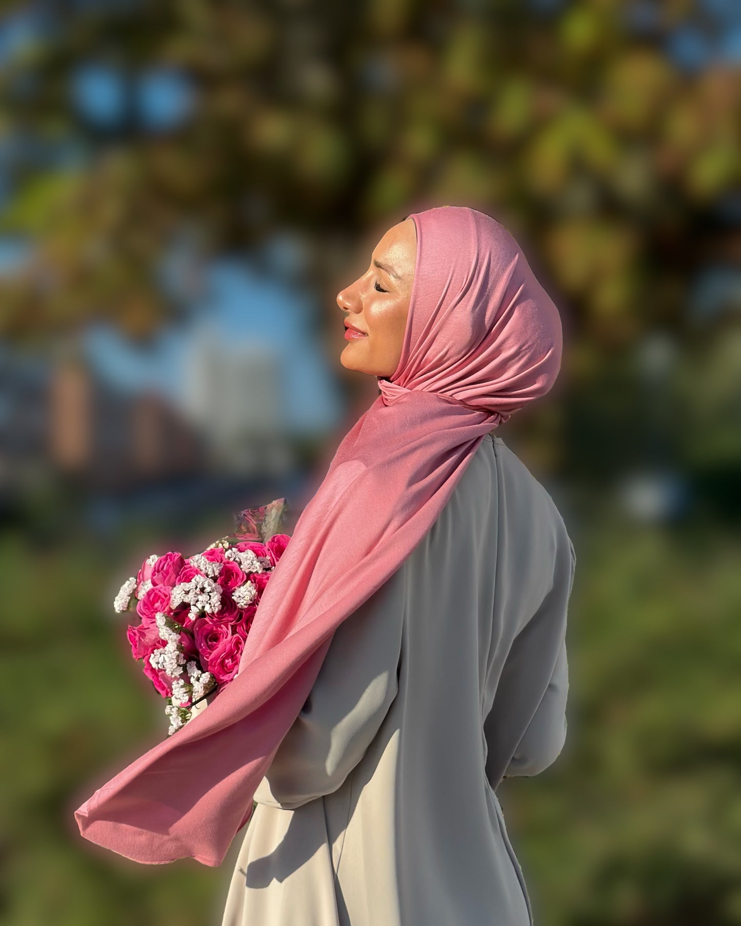 Lux Jersey hijab - Watermelon n05