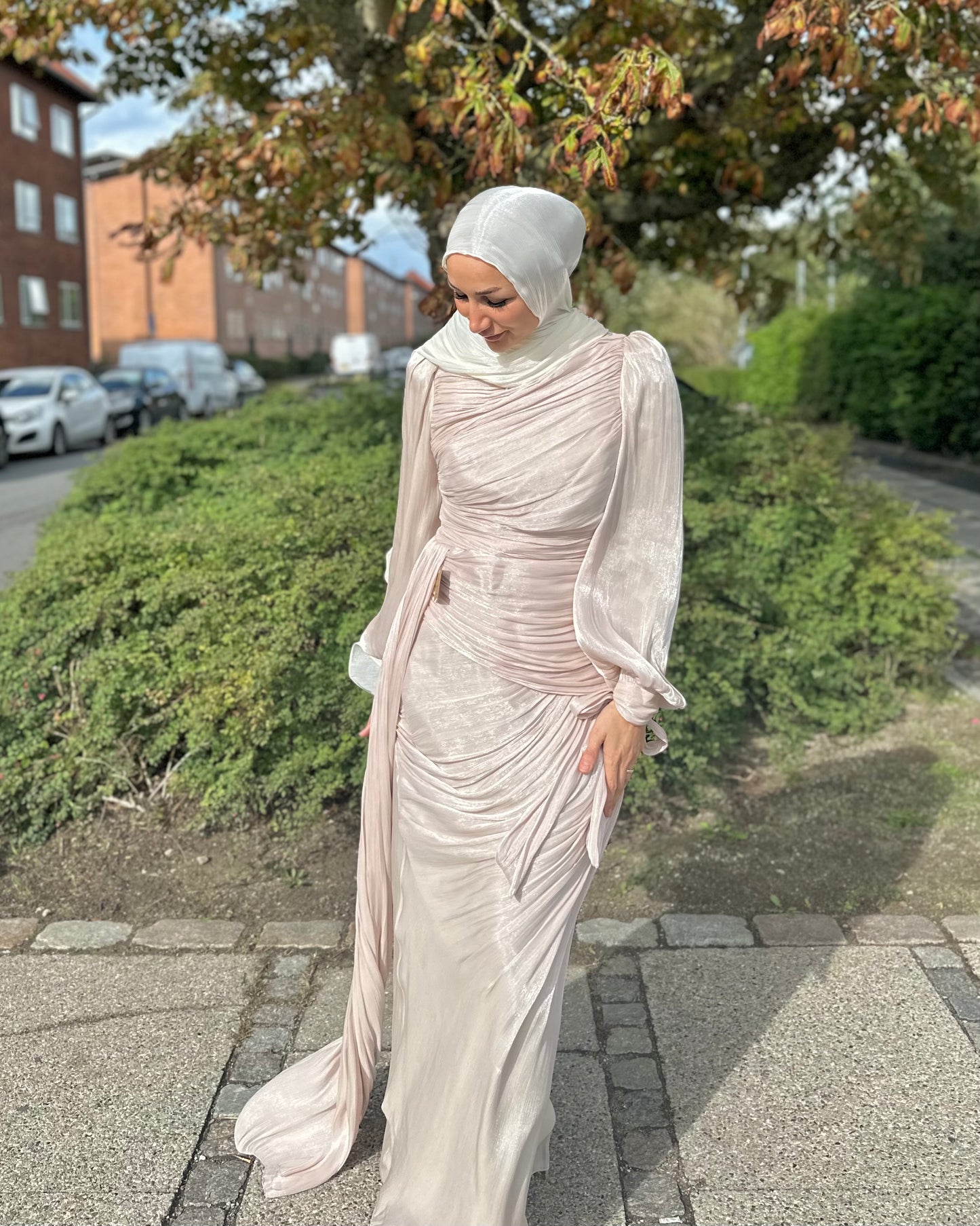 Gleaming Selin Dress - powder pink
