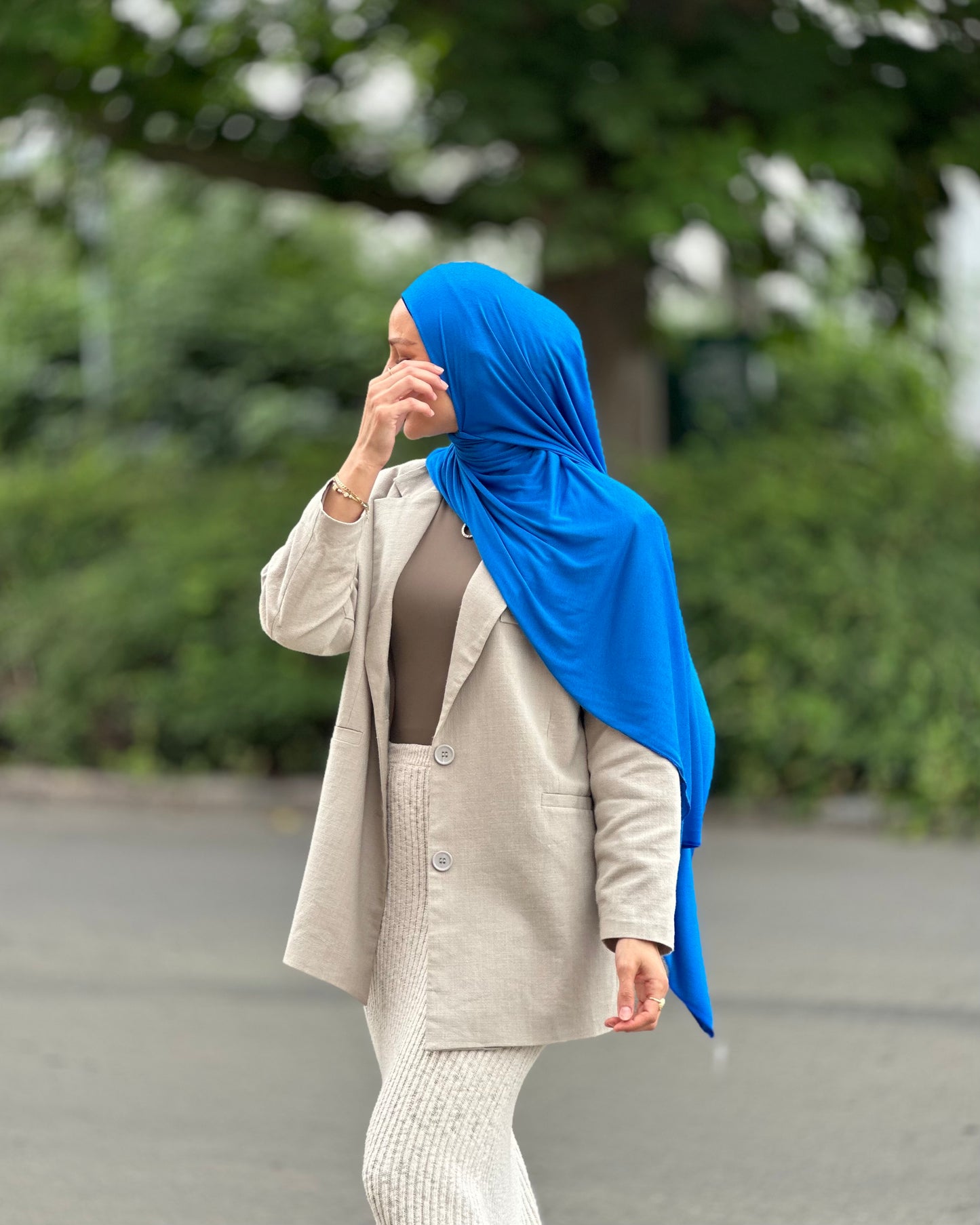 Thin Plain Jersey - Royal Blue Tb27