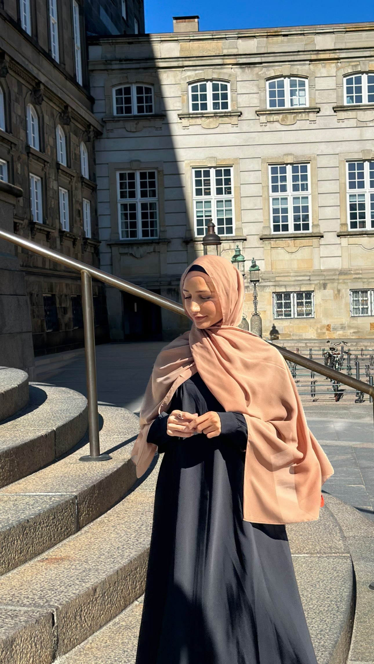 Classic chiffon Hijab - Caramel Brown - c241