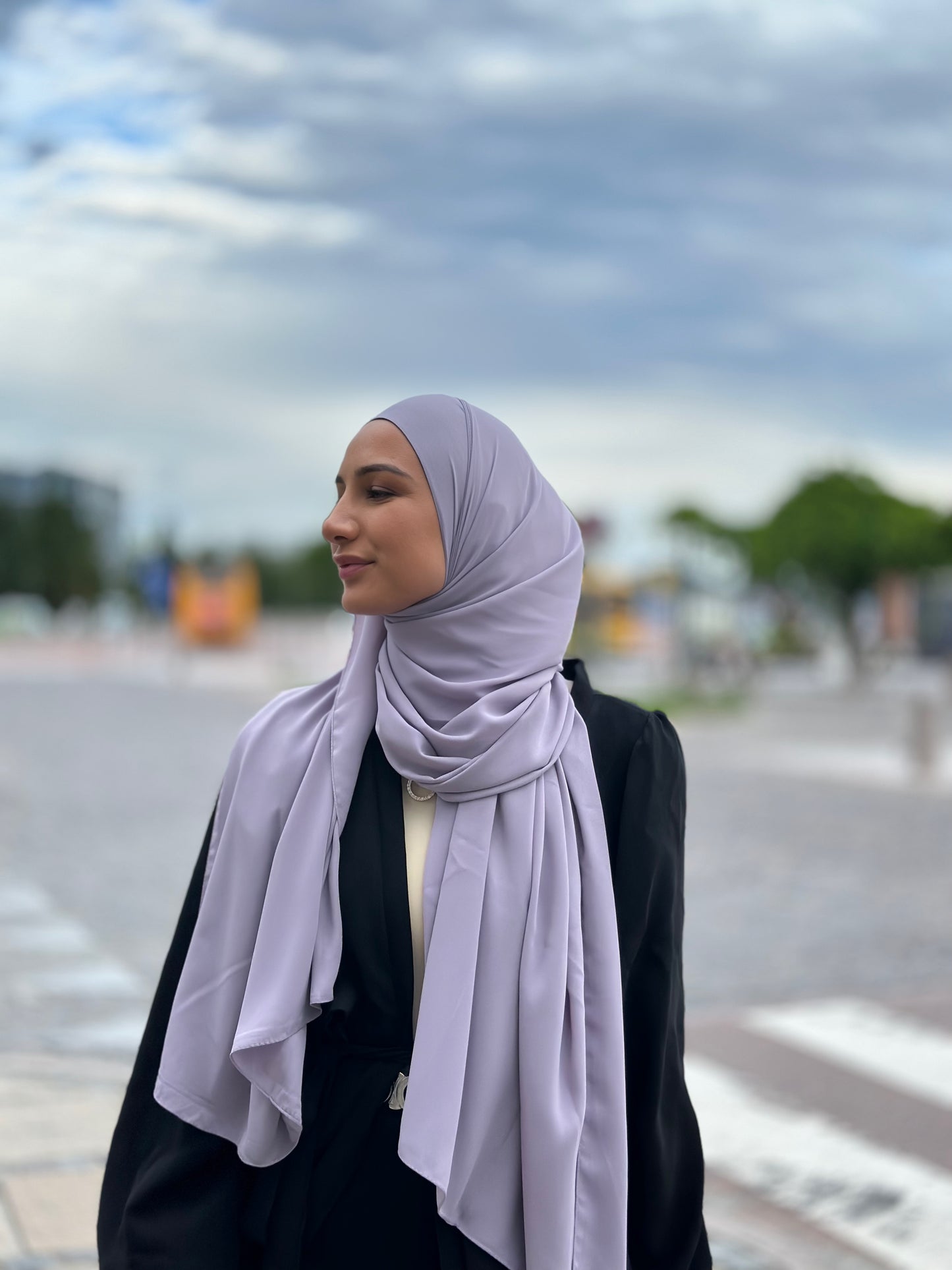 Lüks şifon - Kokulu Leylak L84