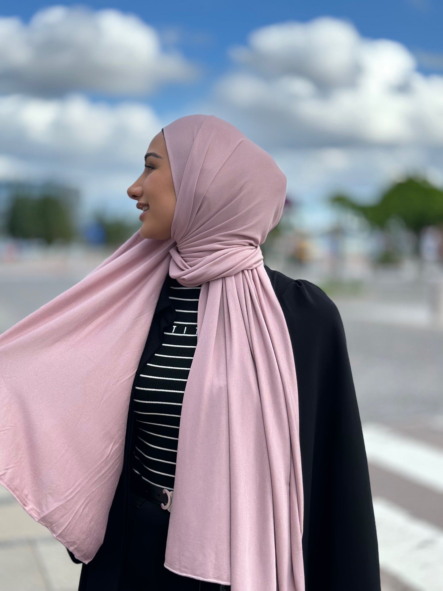 Düz Jersey Tesettür - Açık Lavanta b06