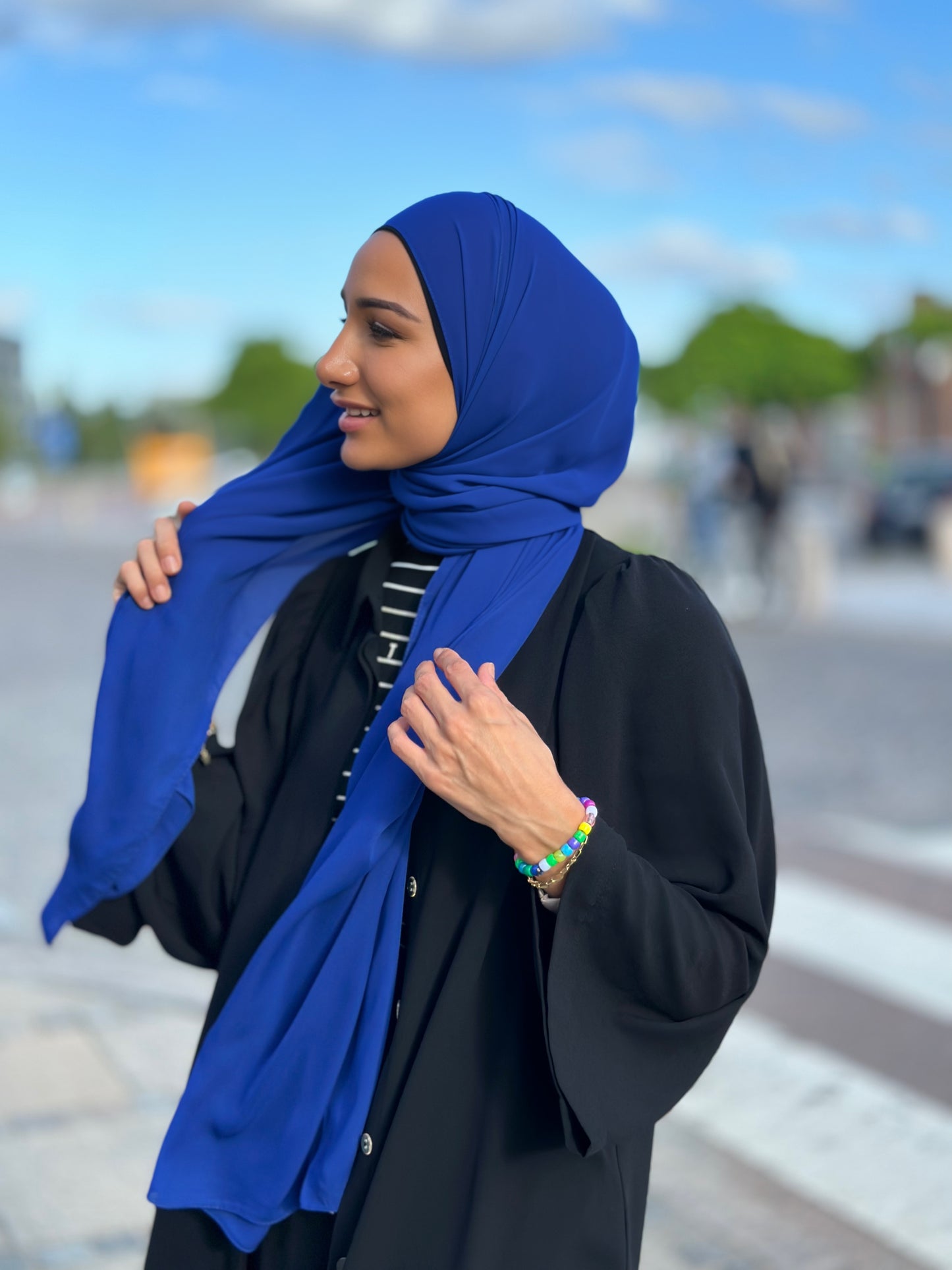 Lüks şifon - Kraliyet Mavisi L93