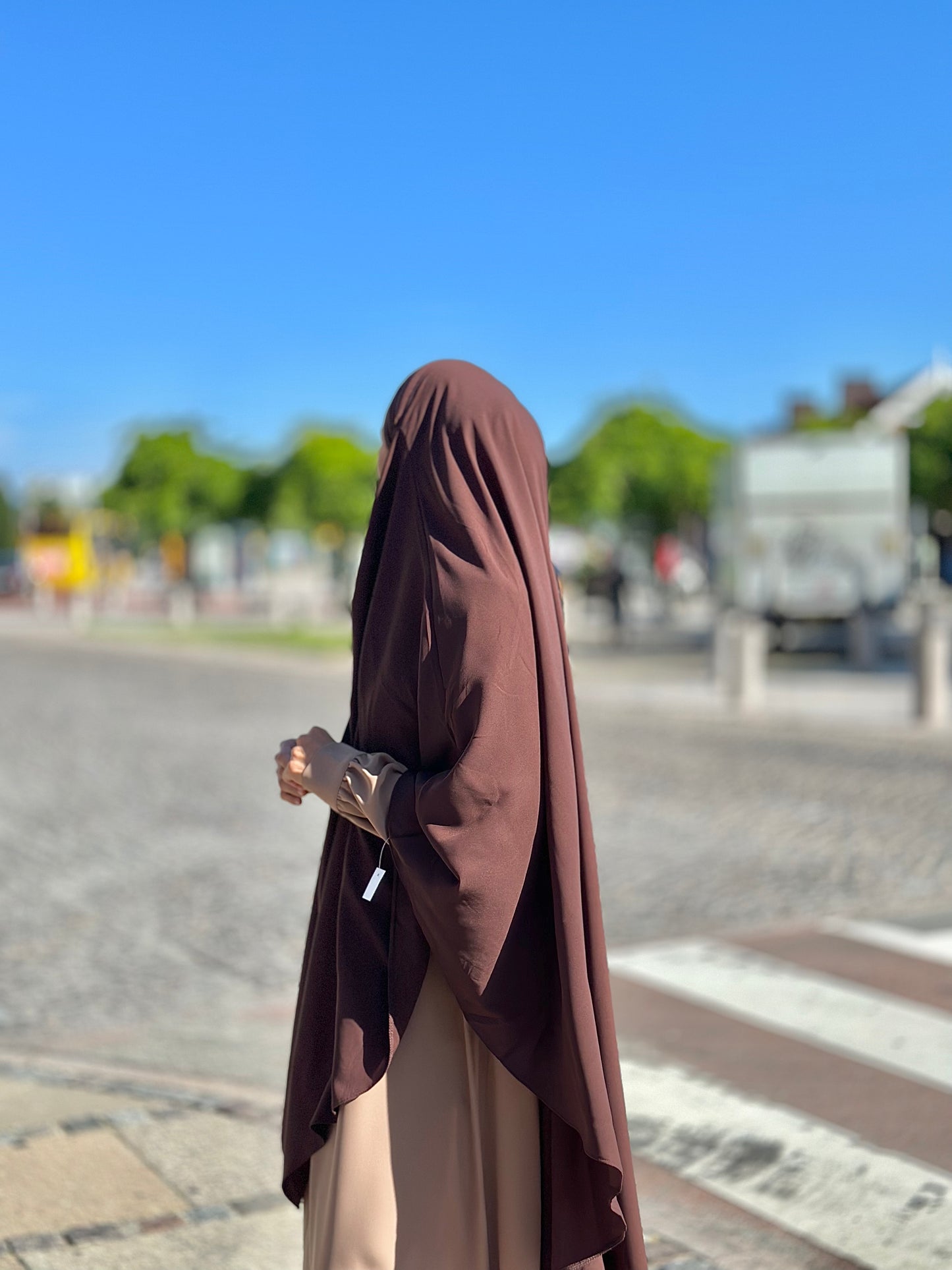 Lamer tek katlı khimar - Kurabiye sf06