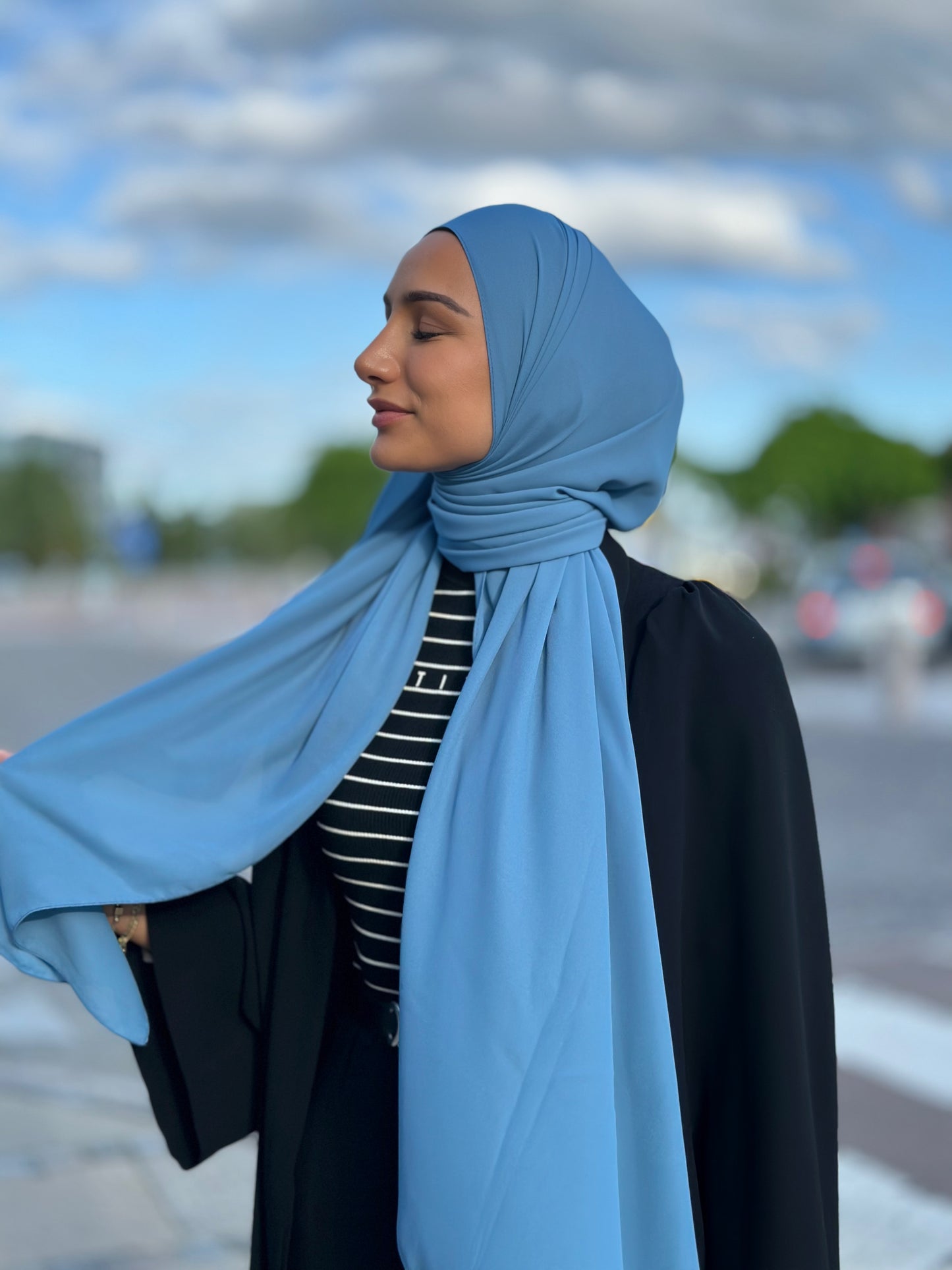 Lüks şifon - Maya Mavi L82