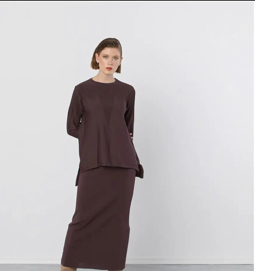 Lux Nederdel - Kahverengi