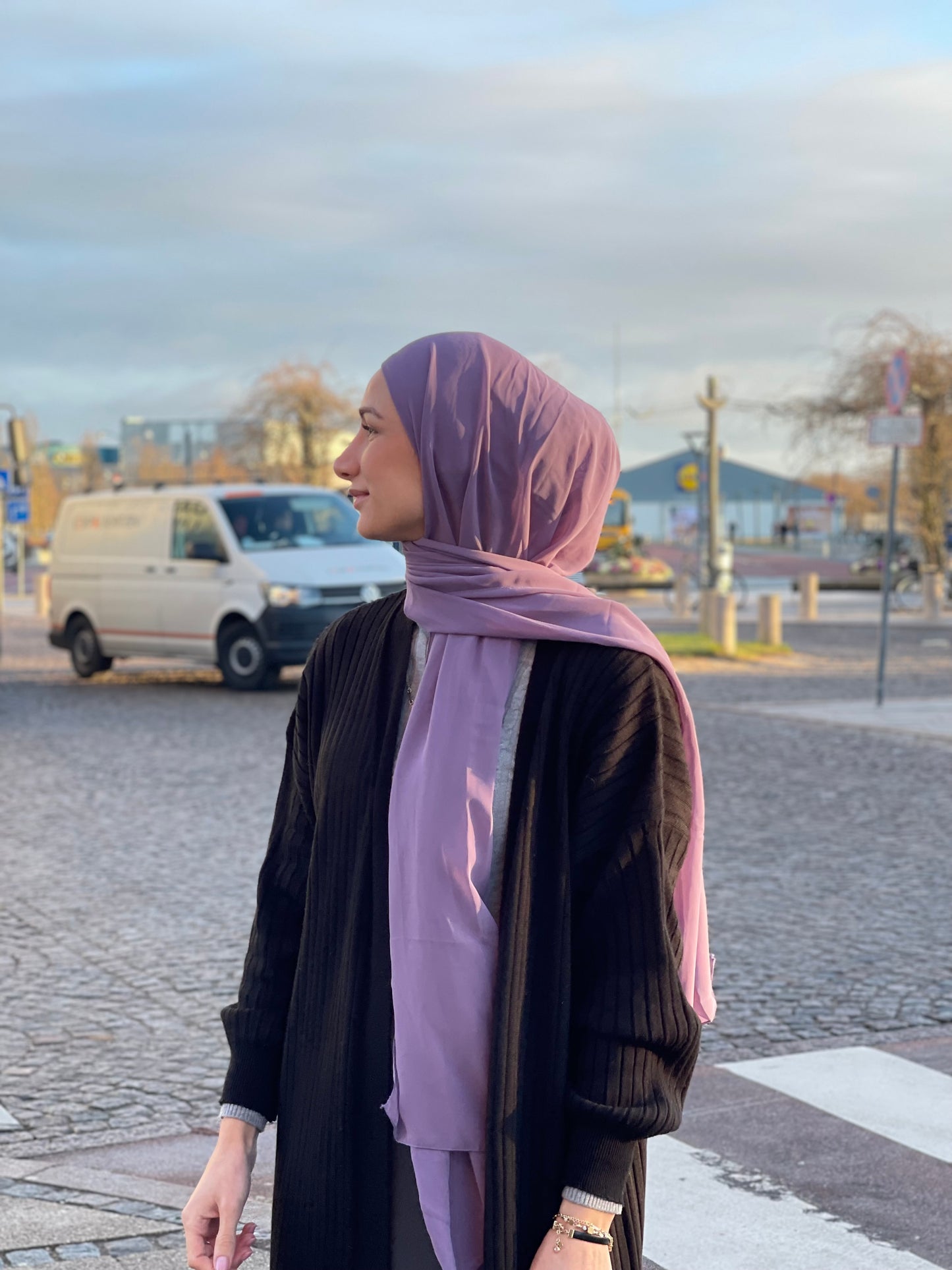 Gitmeye hazır şifon - Mor gt 33