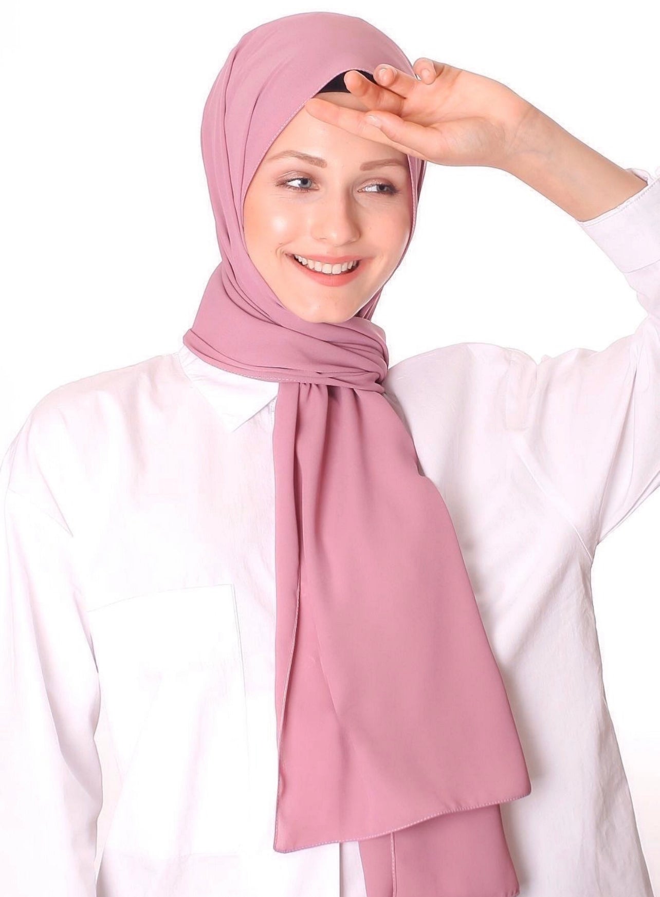 Lüks Şifon - Toz Gül