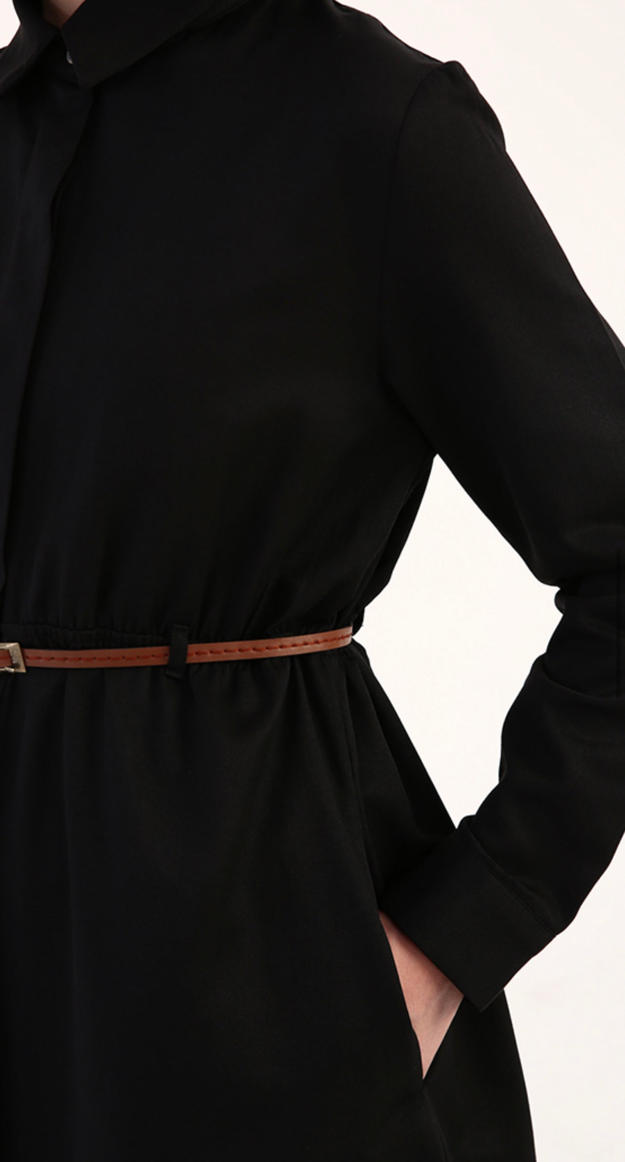 Long Shirt Tunic - Black