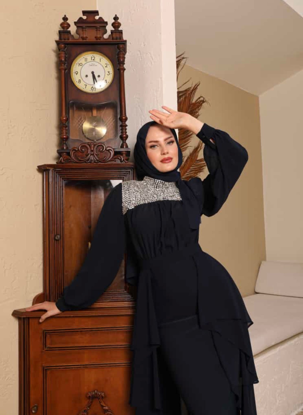 Elegance Elbise - Siyah