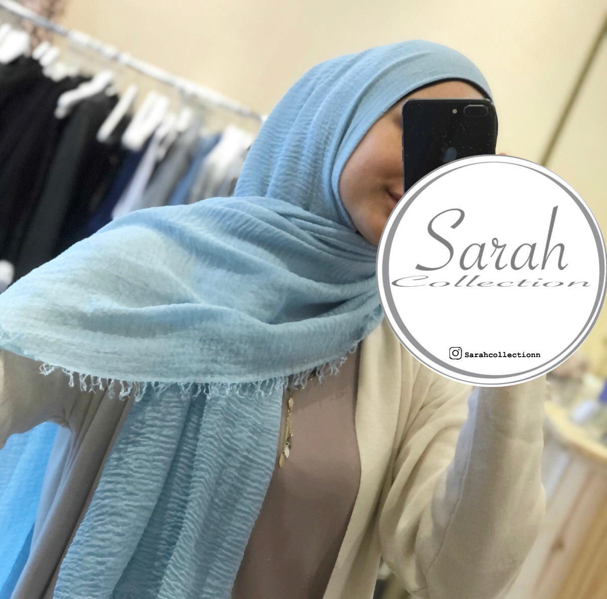 Kırışık Tesettür - Arctic Blue A044