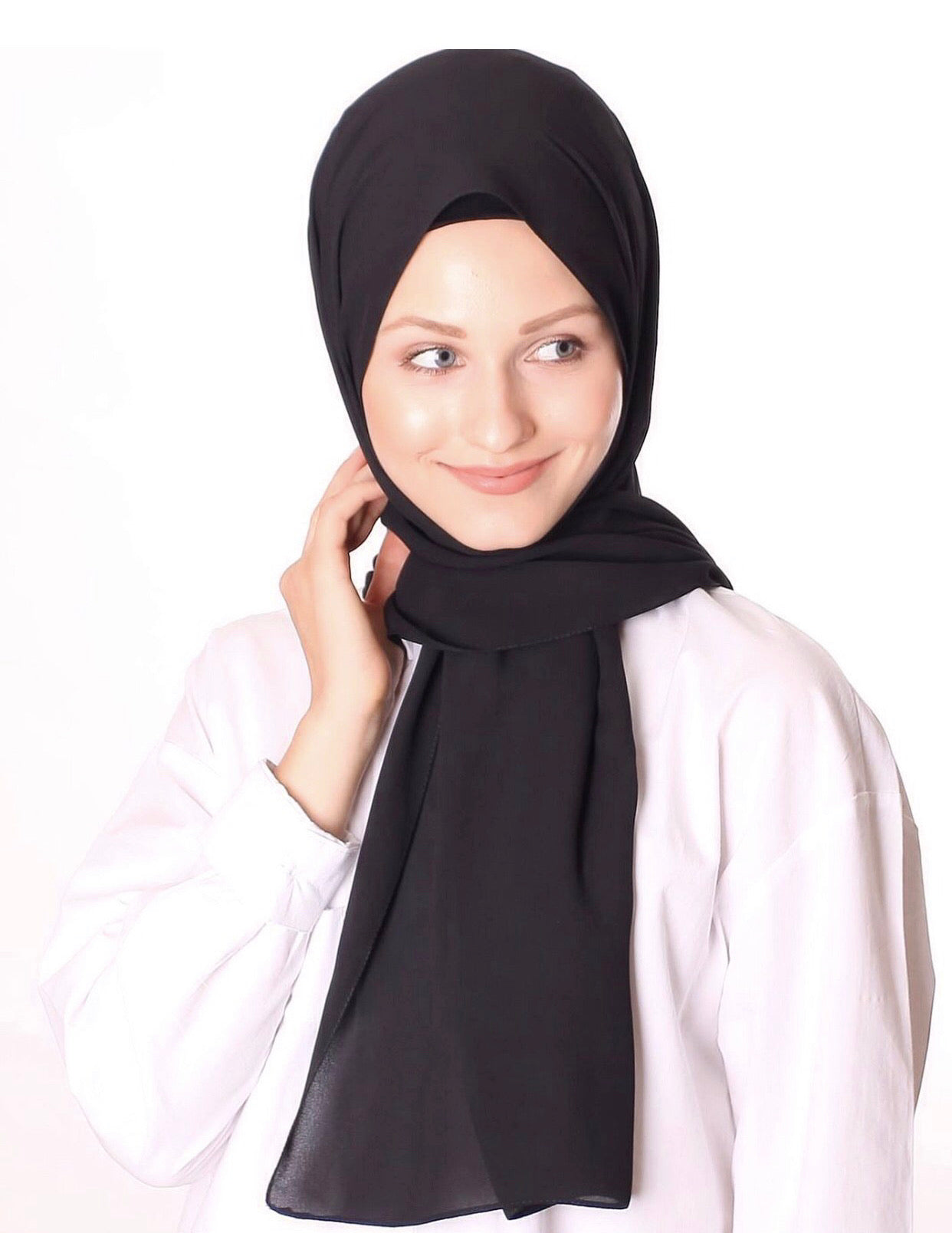 Lüks şifon - Siyah 1