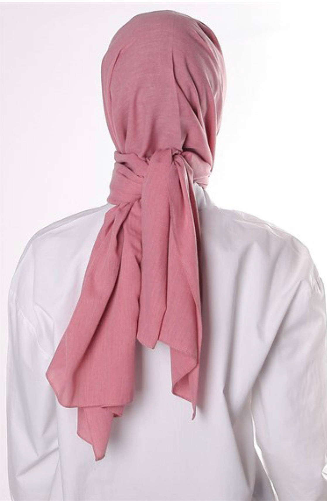 Nötr Pamuklu Tesettür - Pudra Pembesi