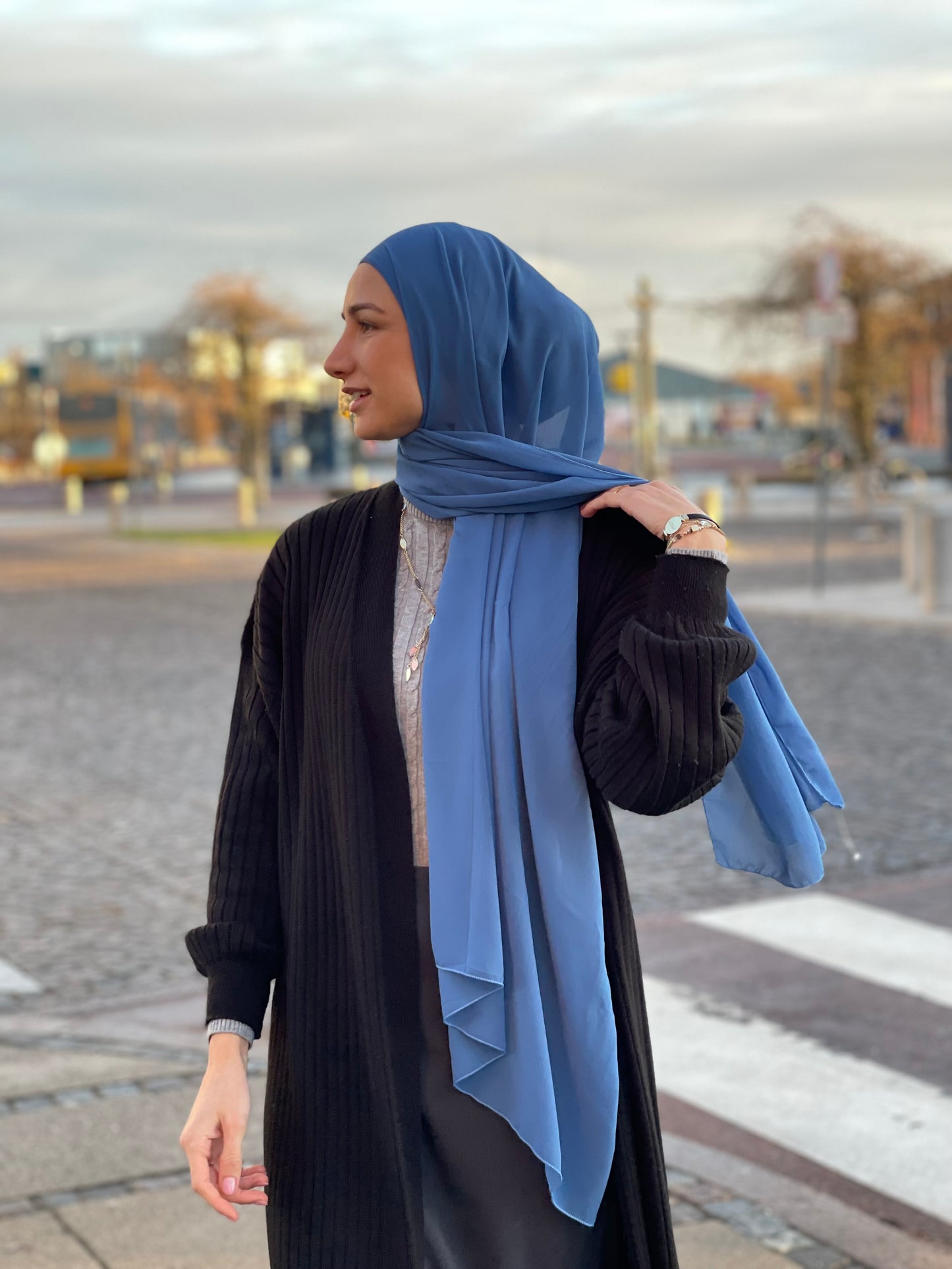 Gitmeye hazır şifon - Kot Mavisi GT14