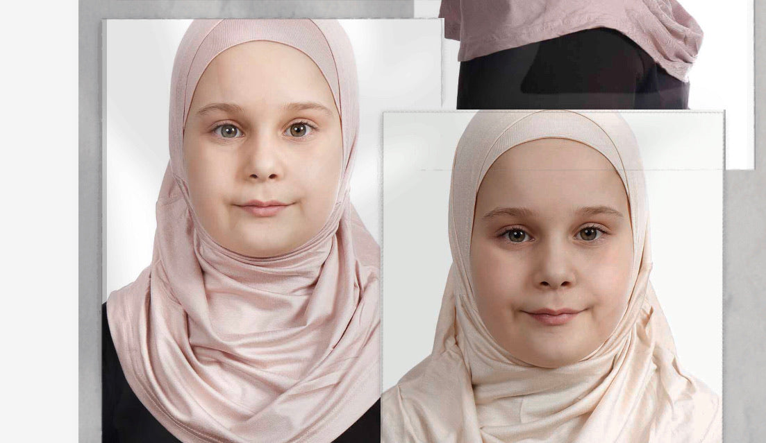 Modest Islamic Hijab for kids with matching amta | Muslim children's ...