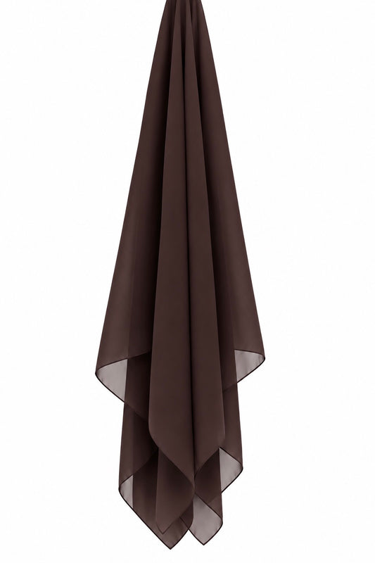 Premium chiffon silk - Deep warm Brown SD76