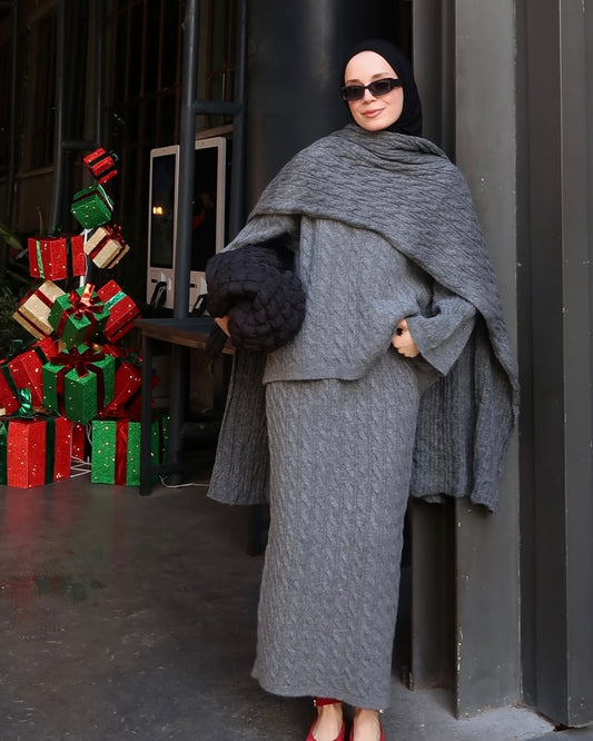 Premium 3-piece kabel set - grey