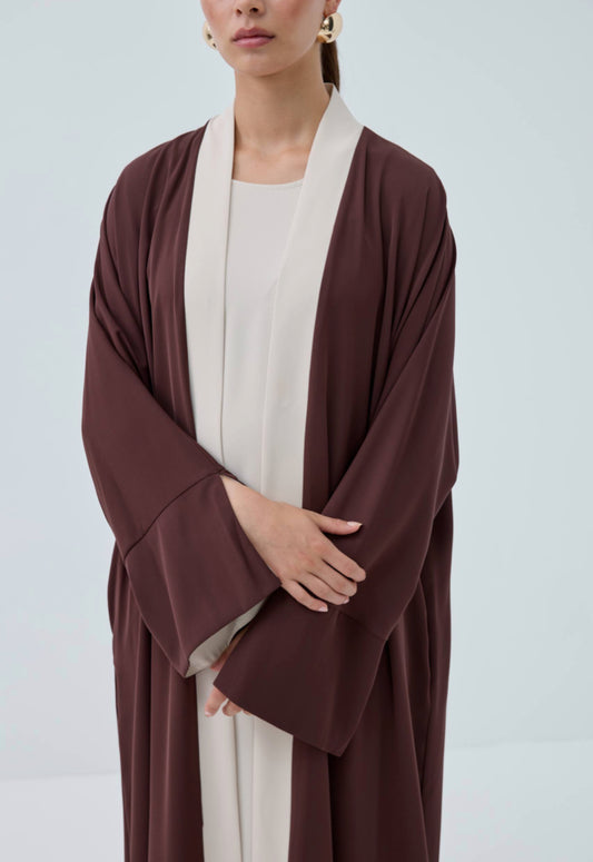 The Desert Silk Abaya- Brown