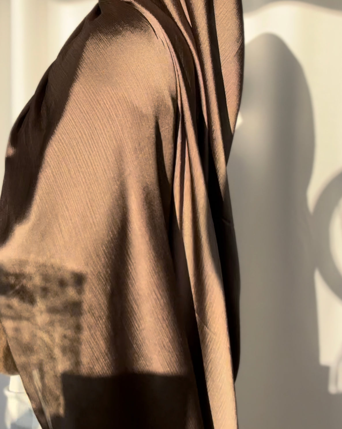 Shiny Crincle chiffon - Cold Brown sc52