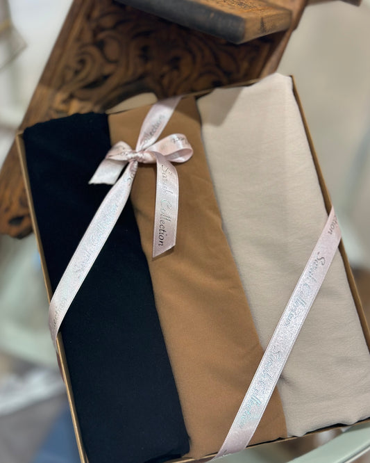 Bambus Jersey gift box with neutral colors