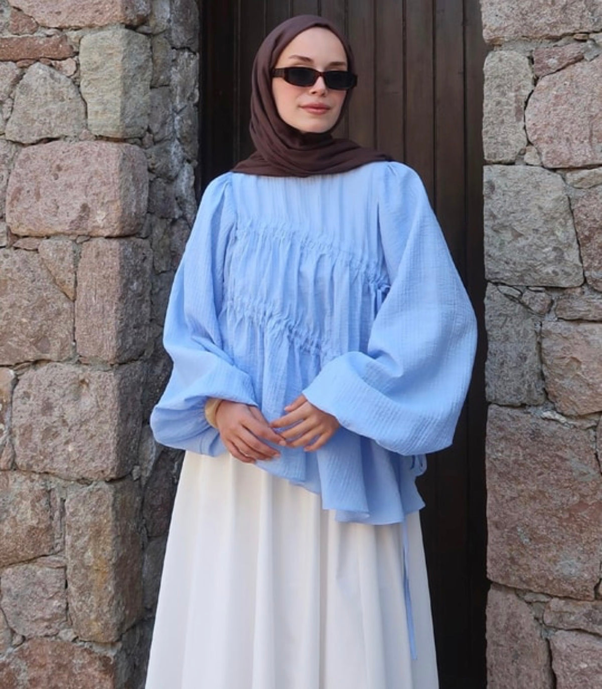 Sky Flowy top
