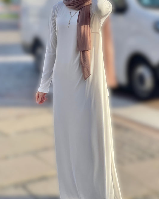 Basic Abaya - White