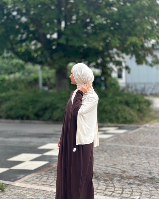 Butterfly basic Abaya - Brown